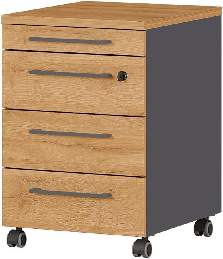 GERMANIA Kantoormeubelset Agenda Set bestaande uit in hoogte verstelbaar bureau en rolcontainer (2-delig) - Foto 3