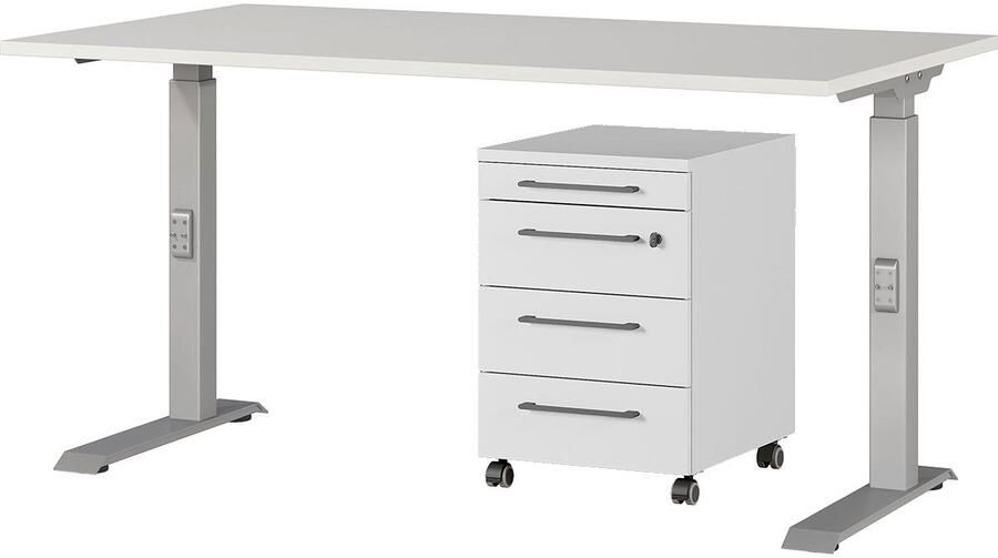 GERMANIA Kantoormeubelset Agenda Set bestaande uit in hoogte verstelbaar bureau en rolcontainer (2-delig) - Foto 9