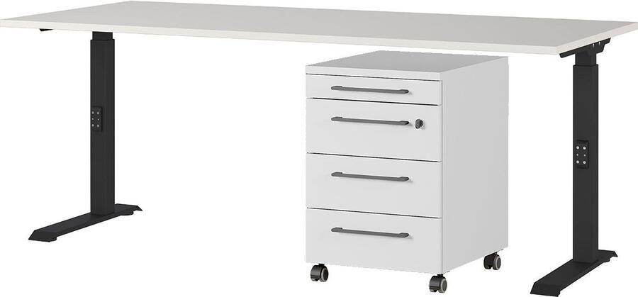 GERMANIA Kantoormeubelset Agenda Set bestaande uit in hoogte verstelbaar bureau en rolcontainer (2-delig) - Foto 8