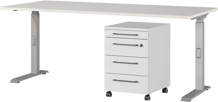 GERMANIA Kantoormeubelset Agenda Set bestaande uit in hoogte verstelbaar bureau en rolcontainer (2-delig) - Foto 8