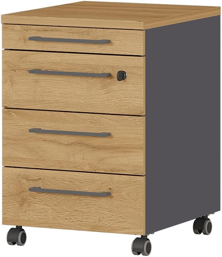 GERMANIA Kantoormeubelset Agenda Set bestaande uit in hoogte verstelbaar bureau en rolcontainer (2-delig) - Foto 3