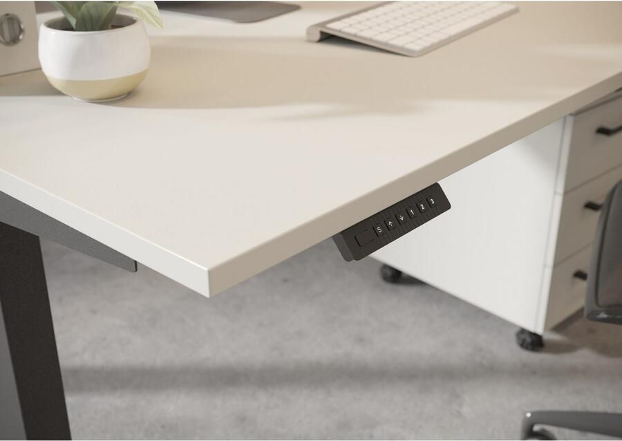 GERMANIA Bureau GW-Agenda elektrisch in hoogte verstelbaar (72-120 cm) met geheugenfunctie & usb-oplaadstation verschillende breedtes - Foto 3