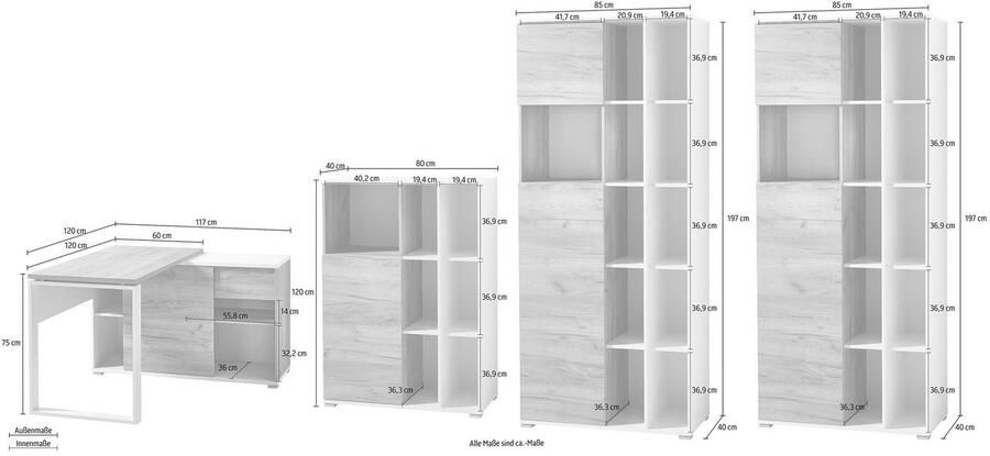 GERMANIA Kantoormeubelset GW-Lioni (set 4-delig) - Foto 4