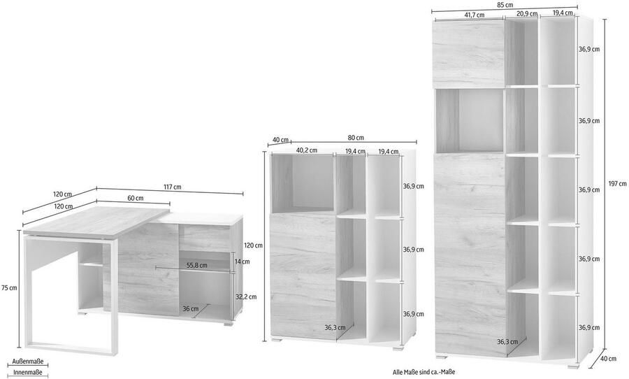 GERMANIA Kantoormeubelset GW-Lioni (set 4-delig) - Foto 7