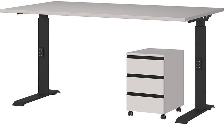 GERMANIA Kantoormeubelset Lemont Set bestaande uit in hoogte verstelbaar bureau en rolcontainer (2-delig) - Foto 11