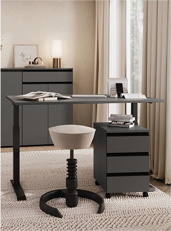 GERMANIA Kantoormeubelset Lemont Set bestaande uit in hoogte verstelbaar bureau en rolcontainer (2-delig) - Foto 4