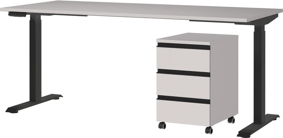 GERMANIA Kantoormeubelset Lemont Set bestaande uit in hoogte verstelbaar bureau en rolcontainer (2-delig) - Foto 11