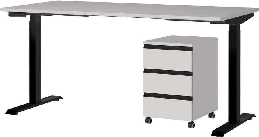GERMANIA Kantoormeubelset Lemont Set bestaande uit in hoogte verstelbaar bureau en rolcontainer (2-delig) - Foto 11