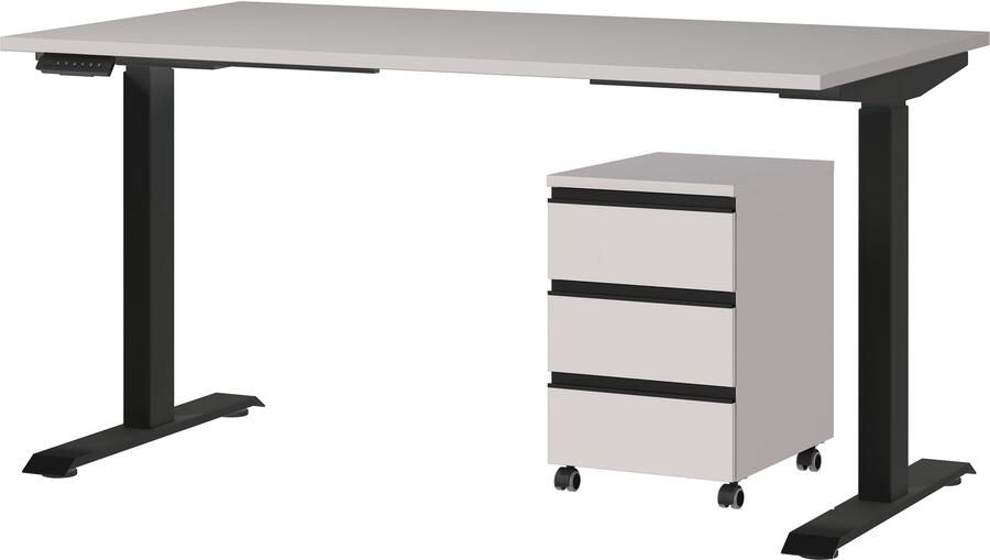 GERMANIA Kantoormeubelset Lemont Set bestaande uit in hoogte verstelbaar bureau en rolcontainer (2-delig) - Foto 11