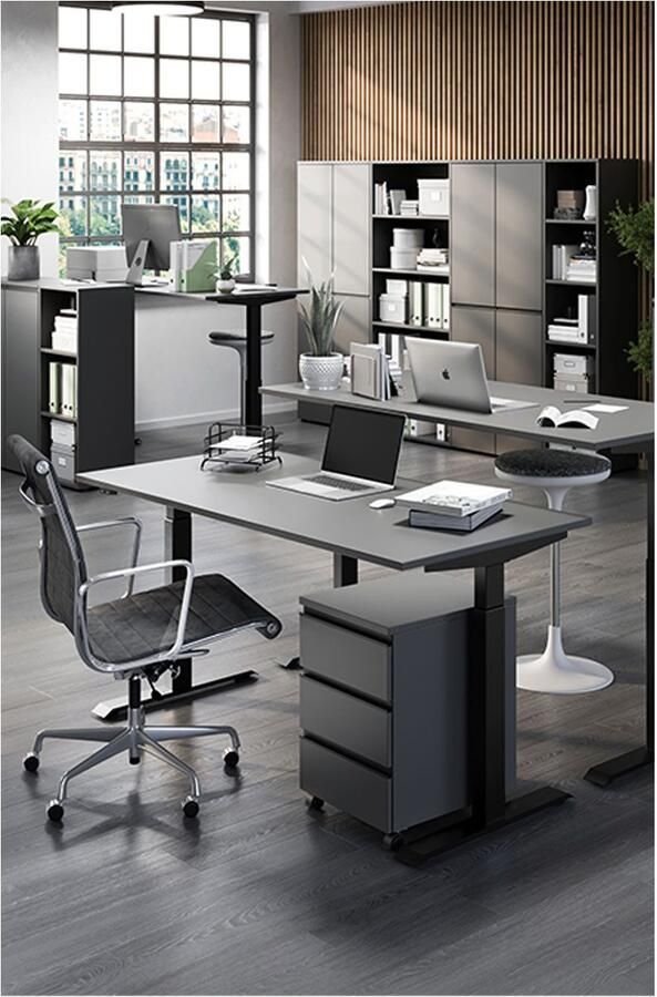 GERMANIA Kantoormeubelset Lemont Set bestaande uit in hoogte verstelbaar bureau en rolcontainer (2-delig) - Foto 7