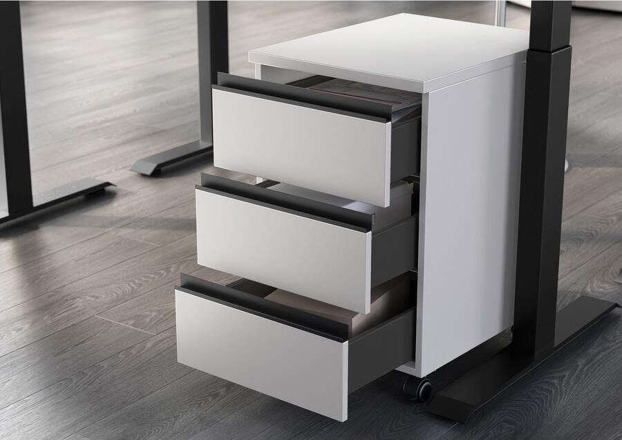 GERMANIA Kantoormeubelset Lemont Set bestaande uit in hoogte verstelbaar bureau en rolcontainer (2-delig) - Foto 8