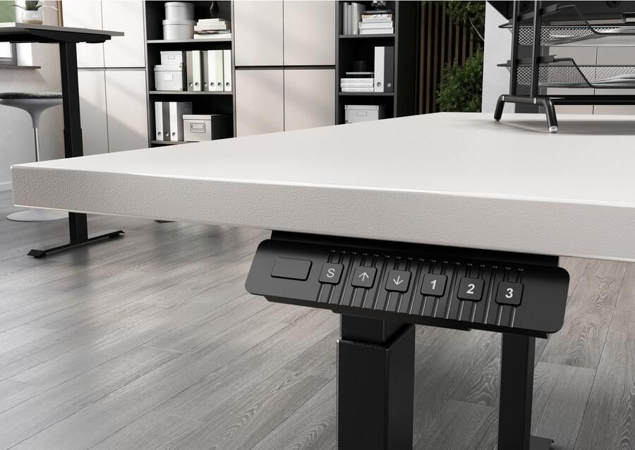 Germania EMOB Zit-stabureau Hermoso 180 x 80 x 120 cm Elektrisch verstelbaar Antraciet Zit-stabureaus Antraciet Spaanplaat Zit-stabureaus Op voorraad - Foto 6