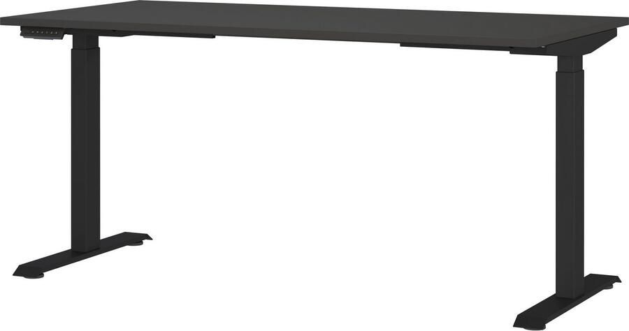 Germania EMOB Bureauset Hermoso Bureautafel en ladekast Zwart Verstelbare bureaus Zwart Spaanplaat Verstelbare bureaus Op voorraad - Foto 7