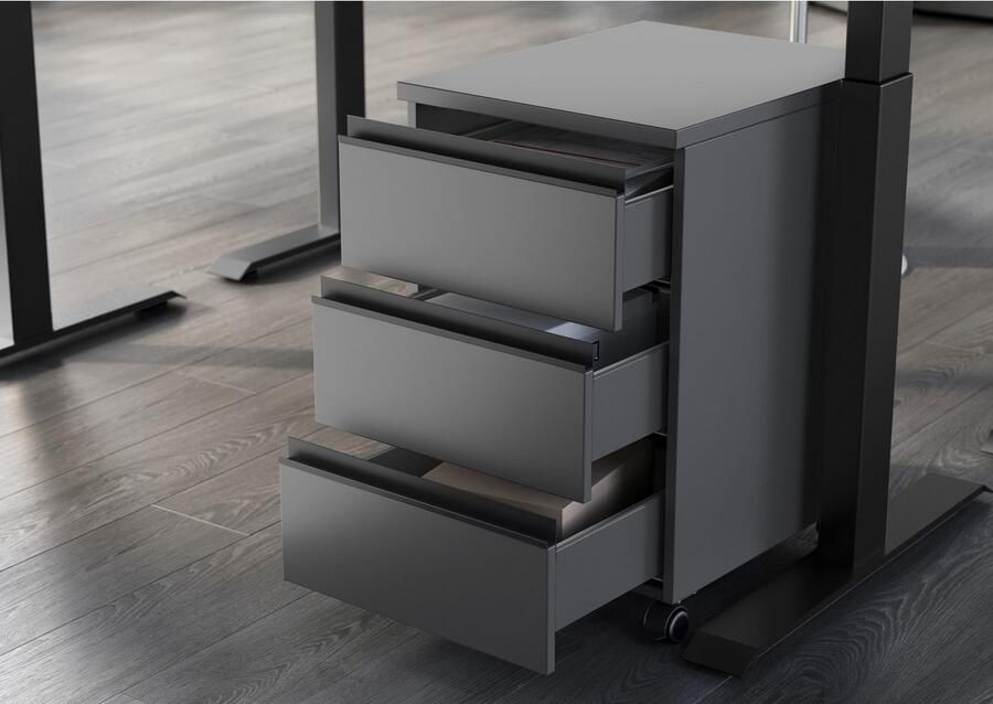GERMANIA Kantoormeubelset Lemont Set bestaande uit in hoogte verstelbaar bureau en rolcontainer (2-delig) - Foto 6