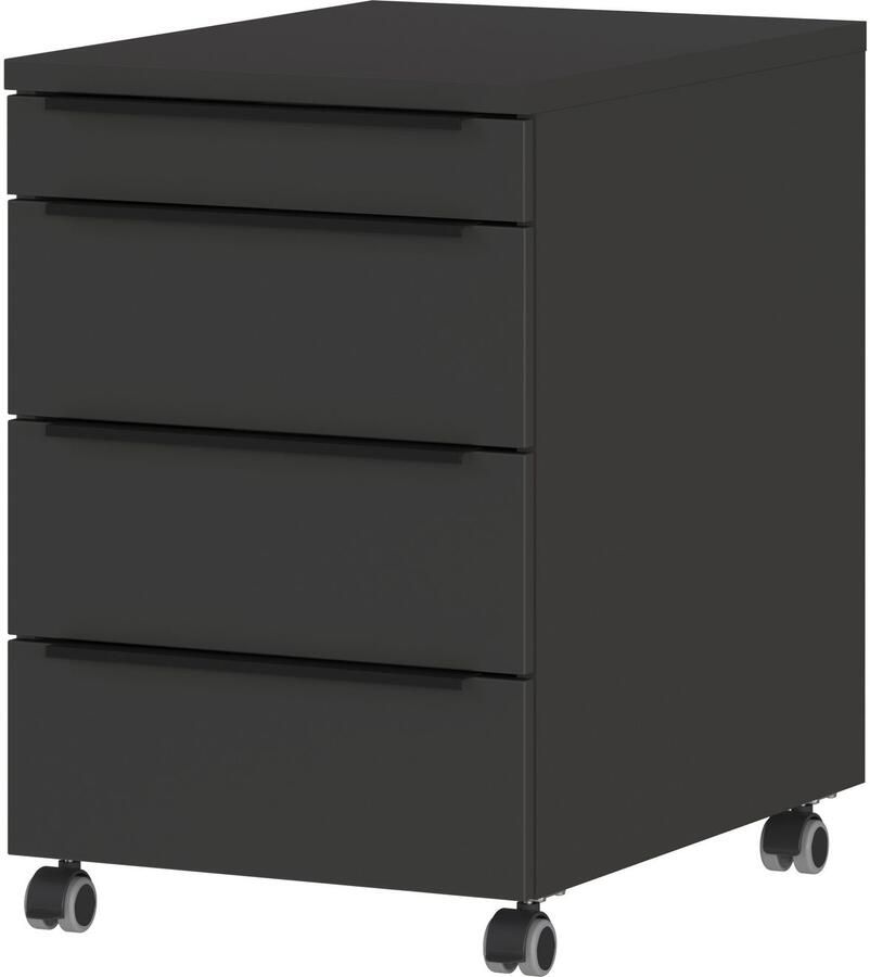 Germania EMOB Bureauset Hermoso Bureautafel en ladekast Zwart Verstelbare bureaus Zwart Spaanplaat Verstelbare bureaus Op voorraad - Foto 2