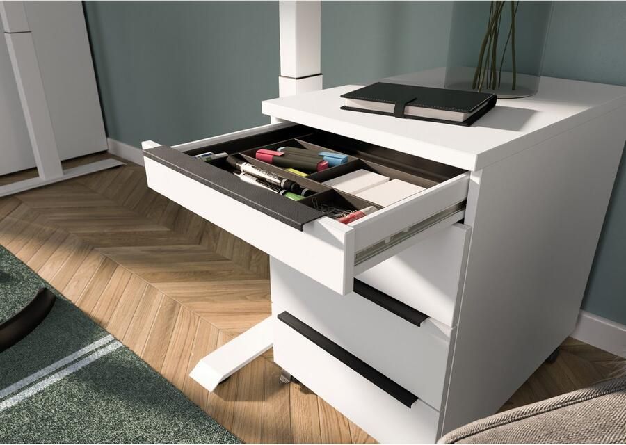 GERMANIA Kantoormeubelset Milaan incl. bureau kastje op wieltjes roomdivider en dressoir (4-delig) - Foto 6