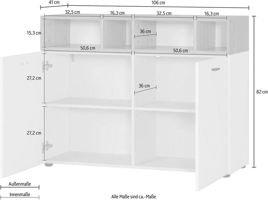 GERMANIA Kast Coruna Breedte 106 cm - Foto 4