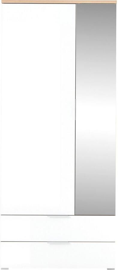 Germania Garderobekast Tille 84cm met 2 deuren & 2 lades wit eik - Foto 6