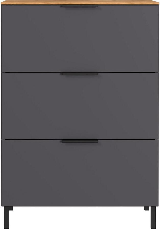 Germania Ladekast Calista 68cm met 3 lades antraciet eik - Foto 6