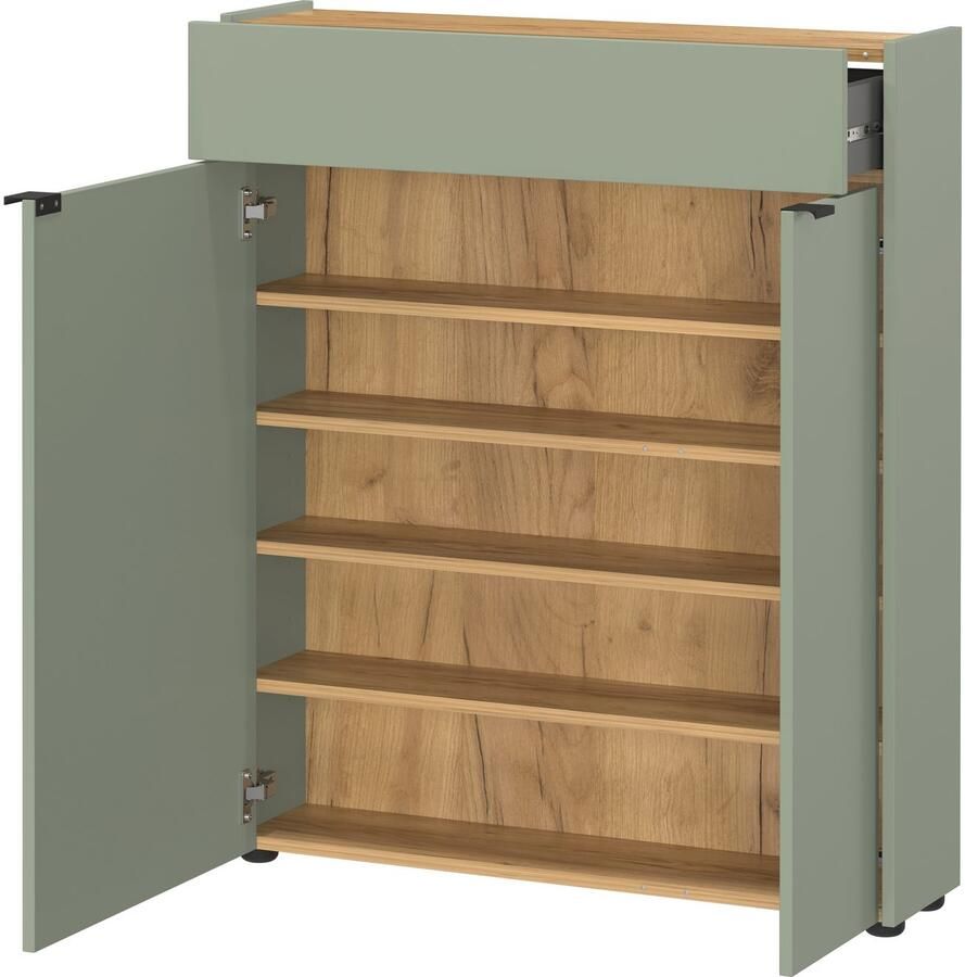 GERMANIA Halmeubelset Ameca Garderobe-set bestaande uit multifunctionele kast en spiegel - Foto 2