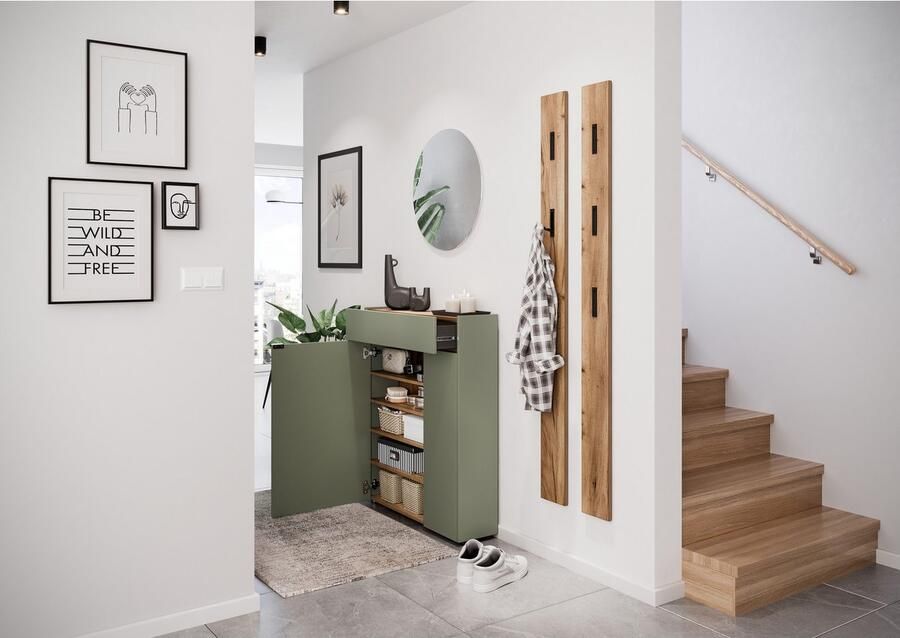 GERMANIA Halmeubelset Ameca Garderobe-set bestaande uit multifunctionele kast en spiegel - Foto 6