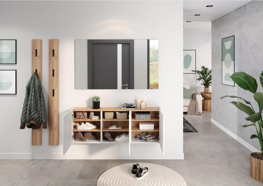 GERMANIA Multifunctionele kast GW-Libbiano ideaal voor smalle gangen breedte 138 cm in 3 verschillende hoogtes (1 stuk) - Foto 4