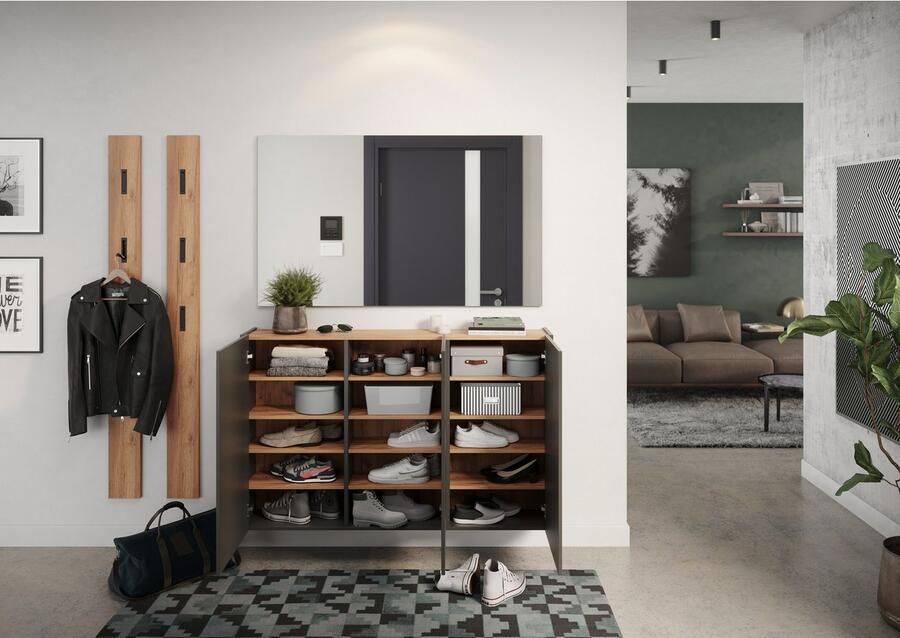 GERMANIA Multifunctionele kast GW-Libbiano ideaal voor smalle gangen breedte 138 cm in 3 verschillende hoogtes (1 stuk) - Foto 5