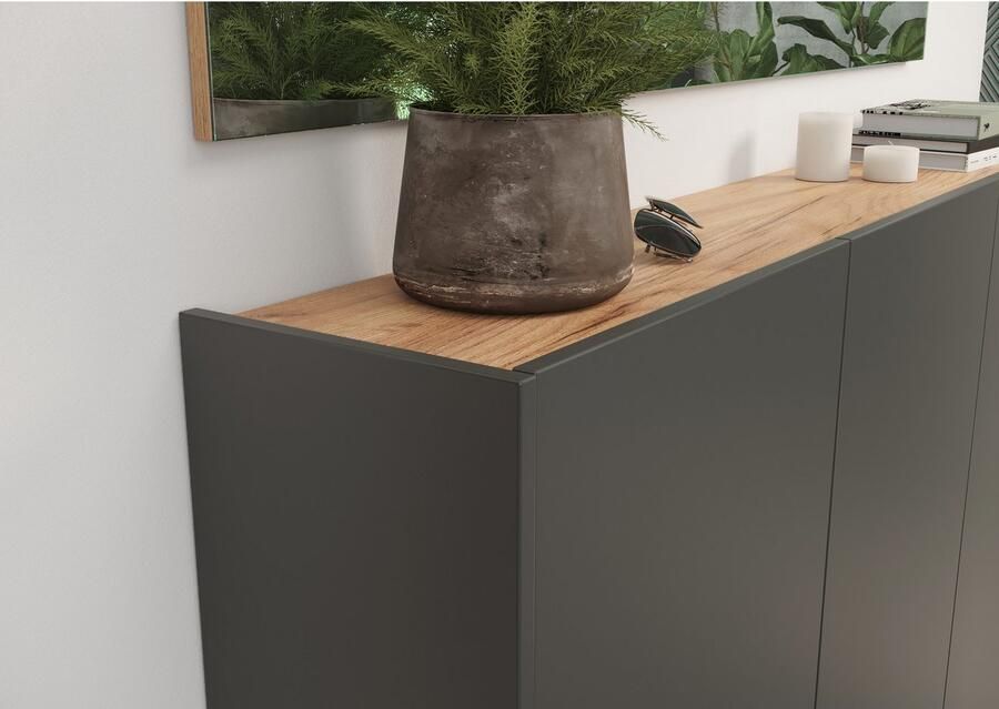 GERMANIA Halmeubelset GW-Libbiano Garderobe-set bestaande uit multifunctionele kast en spiegel (2-delig) - Foto 4