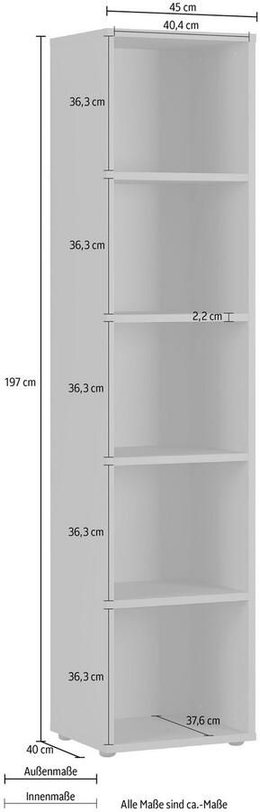 GERMANIA Ordnerrek GW-Agenda archiefkast met verstelbare planken breedte 45 of 80 cm made in germany - Foto 2