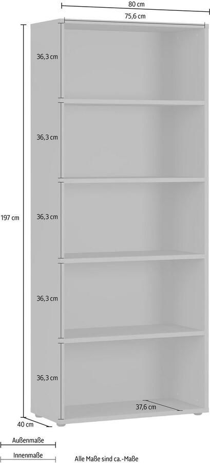 GERMANIA Ordnerrek GW-Agenda archiefkast met verstelbare planken breedte 45 of 80 cm made in germany - Foto 2