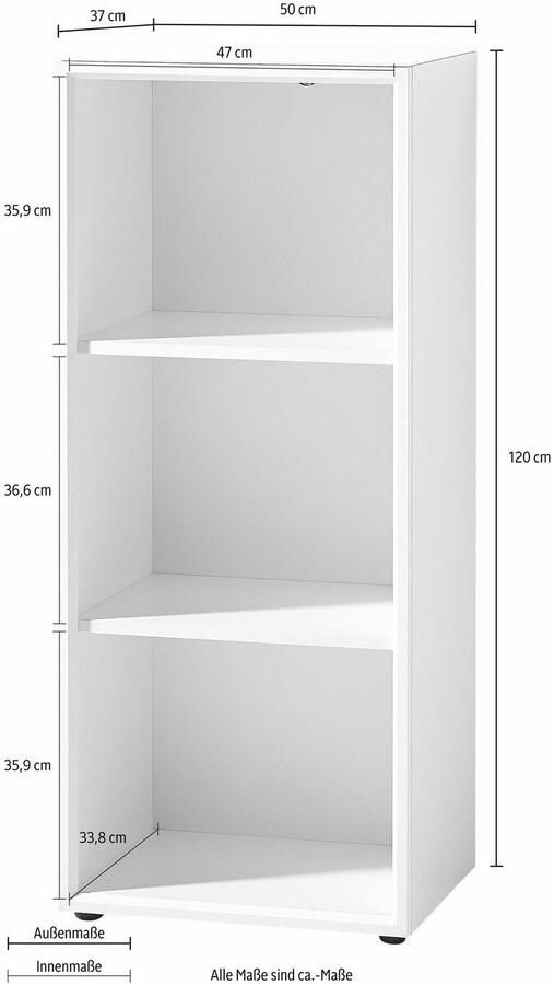 GERMANIA Ordnerrek GW-Monteria in 2 hoogtes vakken met ordnerhoogte breedte 50 cm made in germany - Foto 2