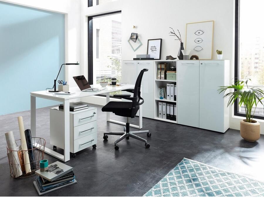 GERMANIA Archiefkast GW-Monteria Deuren met glasplaat afsluitbaar breedte 80 cm Made in Germany - Foto 7