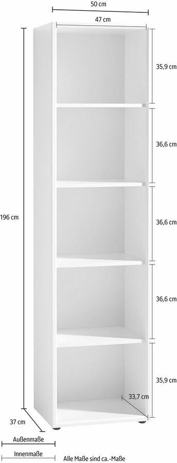 GERMANIA Ordnerrek GW-Monteria in 2 hoogtes vakken met ordnerhoogte breedte 50 cm made in germany - Foto 4