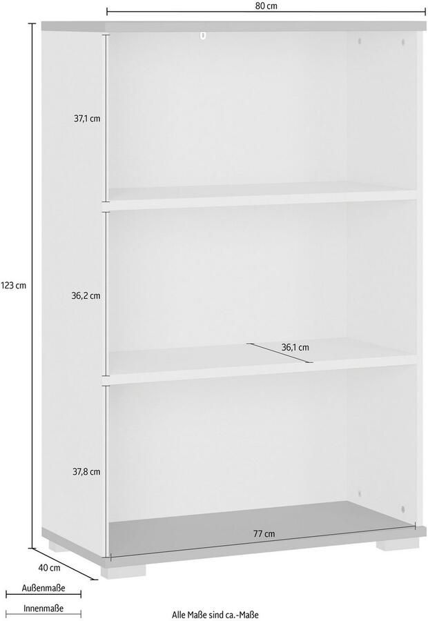 Germania Profi Boekenkast Small Lichtgrijs Grafiet - Foto 5