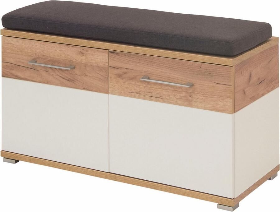 Germania -Schoenenkast-Topix-96x40x50 4-cm-wit-en-eikenkleurig - Foto 5