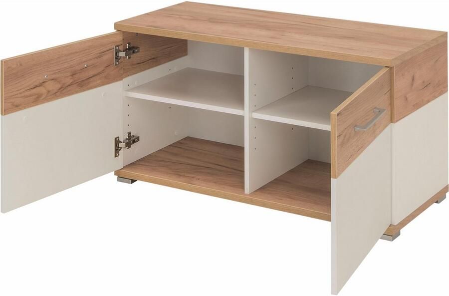 Germania -Schoenenkast-Topix-96x40x50 4-cm-wit-en-eikenkleurig - Foto 9