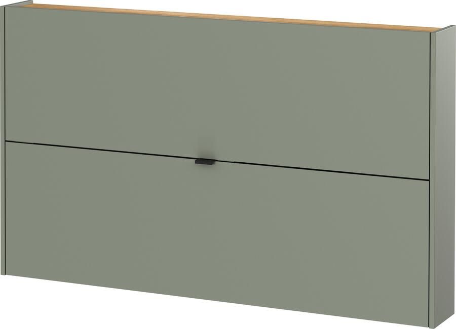 Germania EMOB Schoenenkast Elton 140 x 19 x 85 cm Satijngroen design Schoenenkasten Groen MDF Schoenenkasten Op voorraad - Foto 2