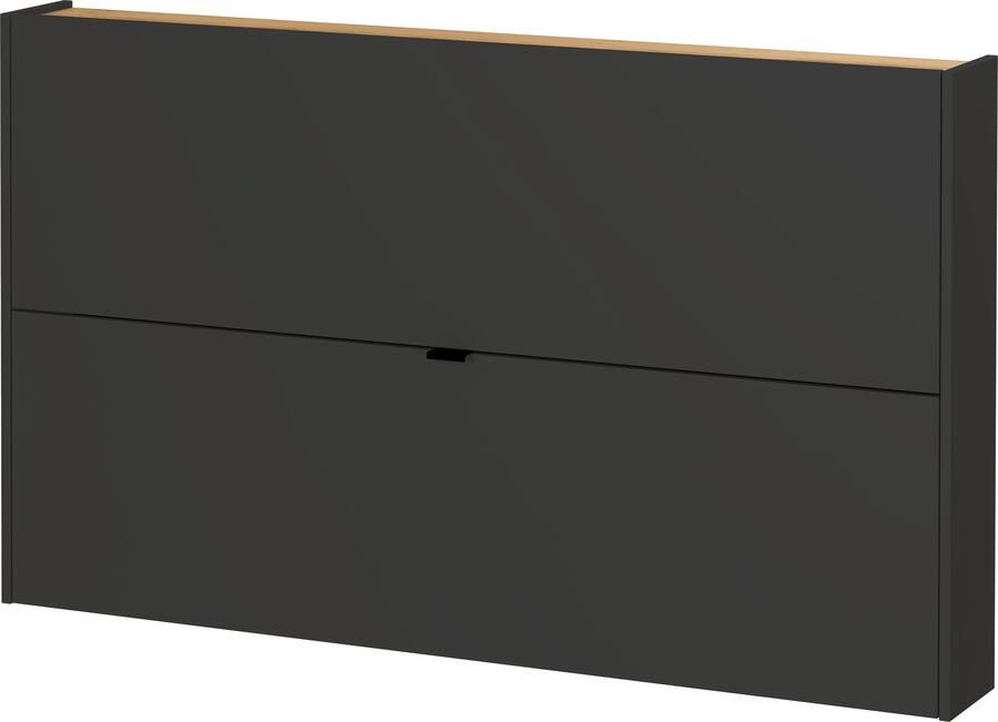 Germania EMOB Schoenenkast Elton 140 x 19 x 85 cm Grafietgrijs design Schoenenkasten Antraciet MDF Schoenenkasten Op voorraad - Foto 2