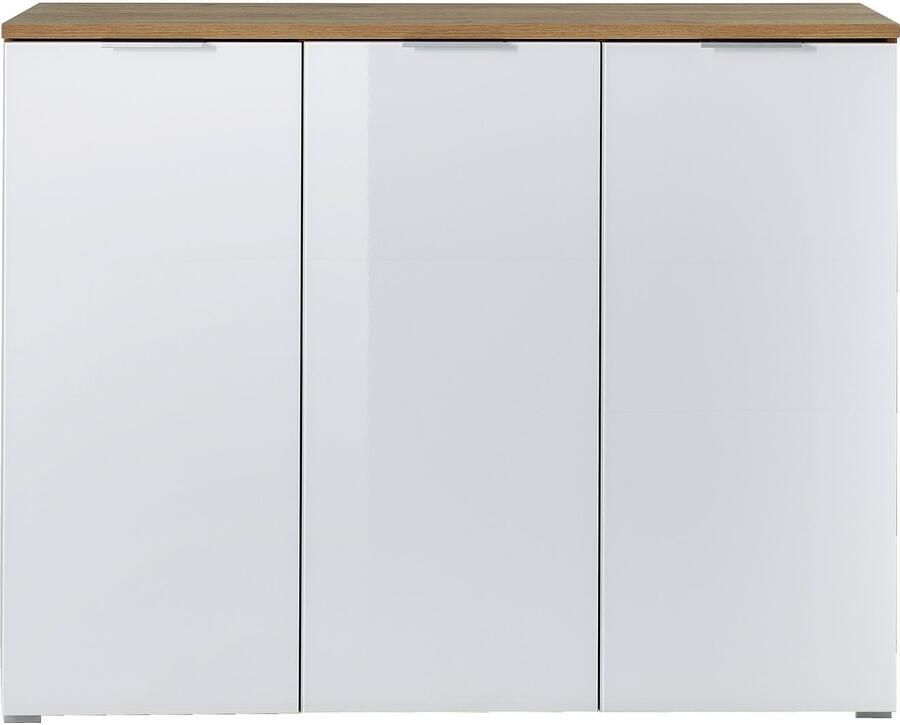 Germania Schoenenkast Tille 134cm met 3 deuren wit eik - Foto 2