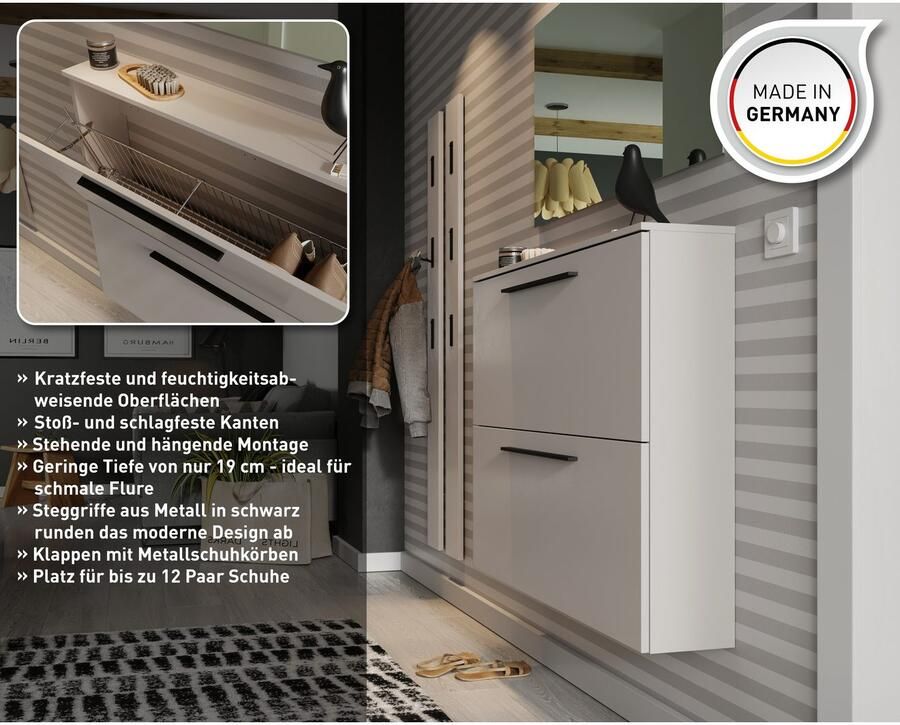 GERMANIA Schoenenkast GW-Utah schoenenkast in 2 breedtes met 2 of 3 kleppen - Foto 7