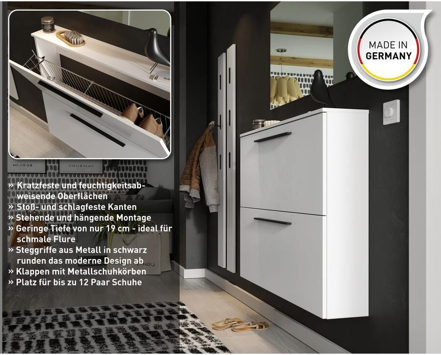 GERMANIA Schoenenkast GW-Utah schoenenkast in 2 breedtes met 2 of 3 kleppen - Foto 4