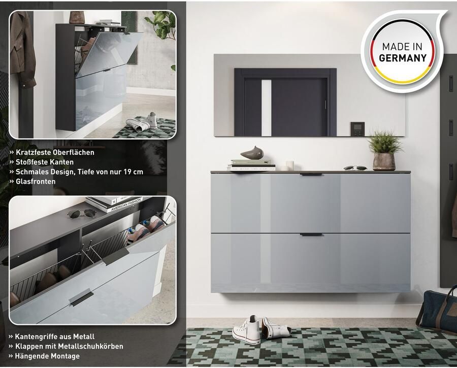 GERMANIA Schoenenkast Valega Ruimte voor maximaal 12 paar schoenen geringe diepte voor smalle gangen