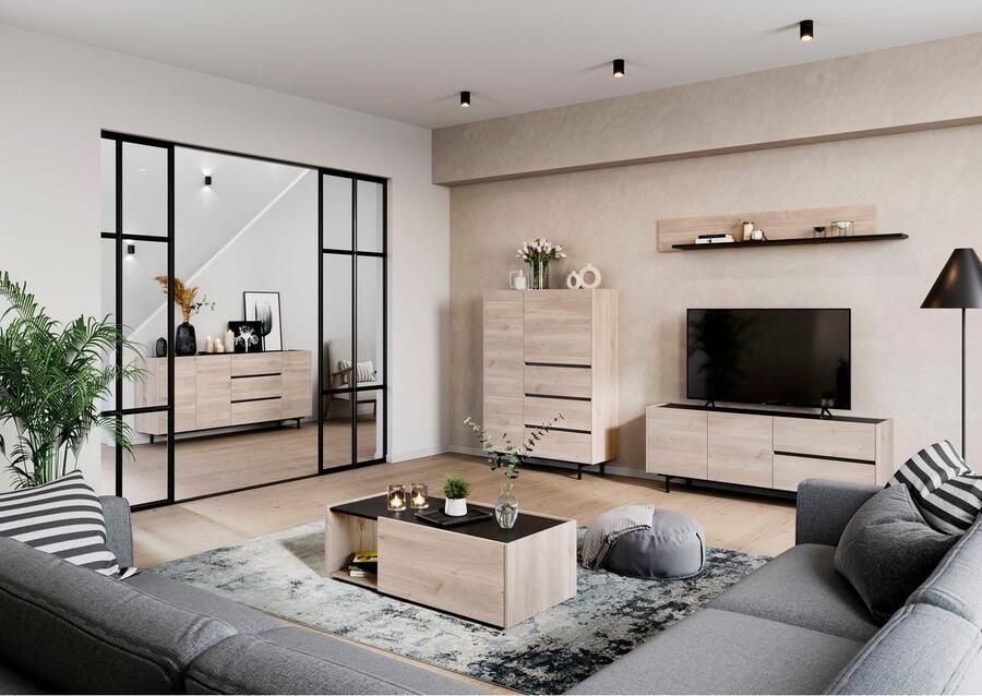 GERMANIA Tv-meubel Cantoria Deuren met soft-closefunctie greeploos design - Foto 4