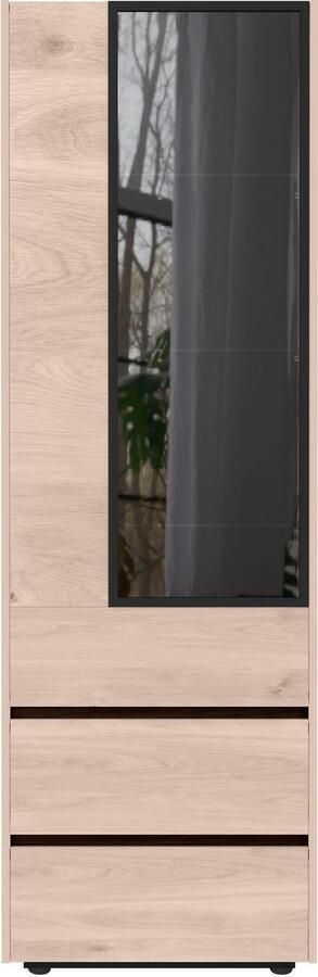 GERMANIA Vitrinekast Cantoria Deur met glasinzet van rookglas in grijs incl. twee voetvarianten - Foto 9