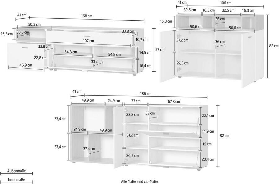 GERMANIA Wandmeubel Coruna 3-delig - Foto 7