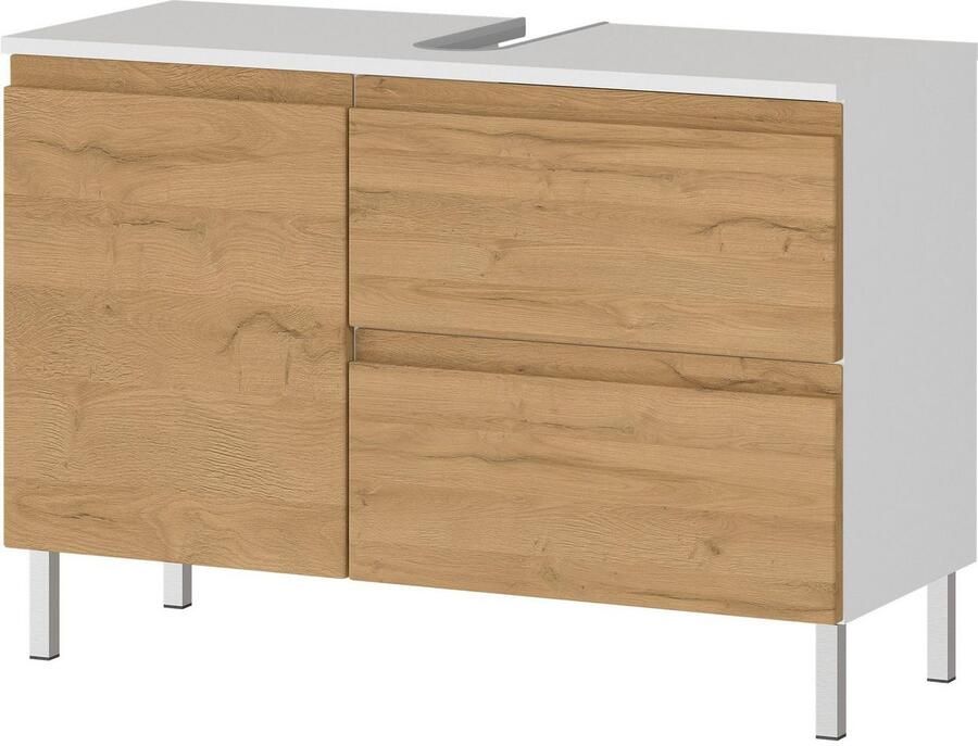 GERMANIA Wastafelonderkast Torrance met lade & metalen voeten greploos ontwerp made in germany
