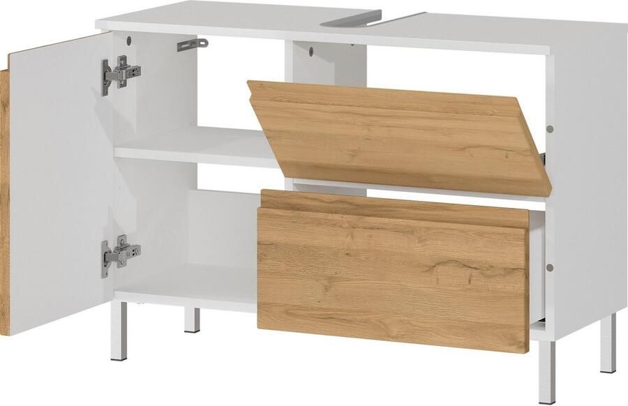 GERMANIA Wastafelonderkast Torrance met lade & metalen voeten greploos ontwerp made in germany - Foto 5
