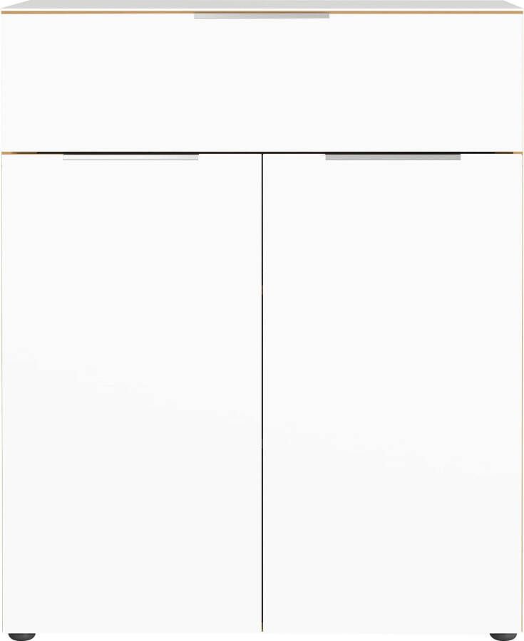 GERMANIA Kast met laden en deuren OAKLAND Breedte 83 cm fronten en bovenblad met glas-inlay - Foto 3