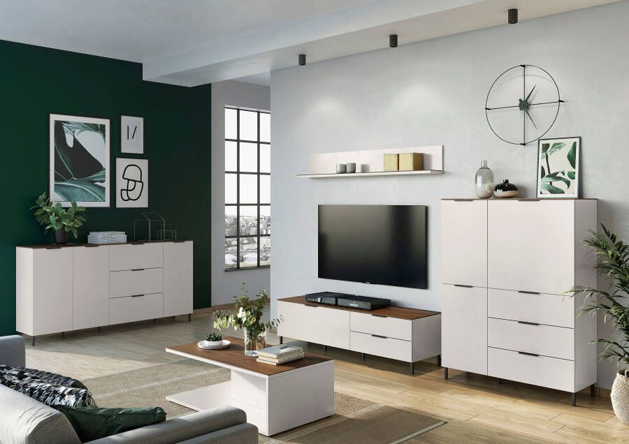 GERMANIA Tv-meubel California Breedte 164 cm met filigraan verwerkt bovenblad