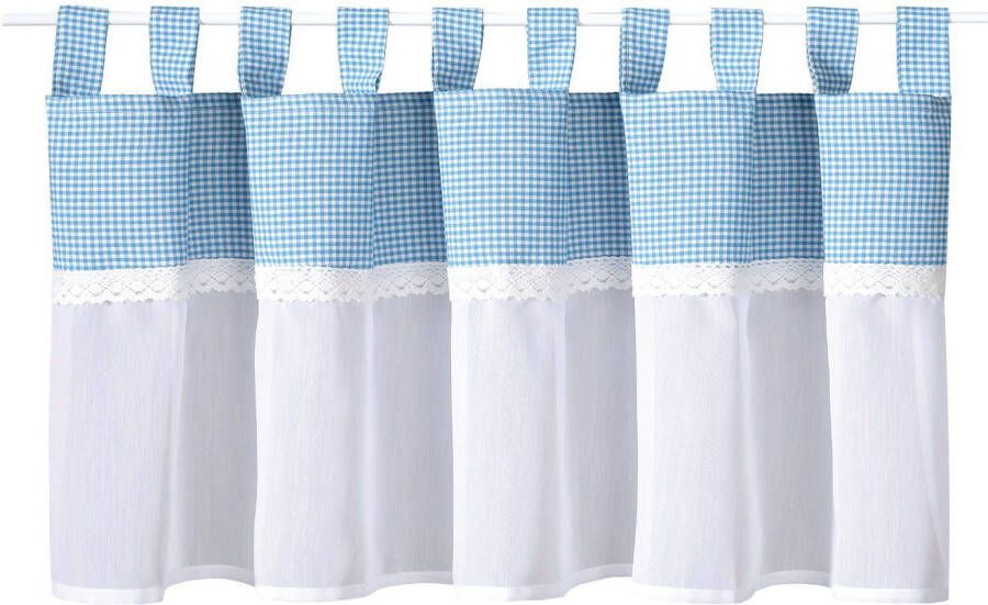 Gerster Valletje Bavaria HxB: 50x150 met ruitpatroon en kanten rand (1 stuk) - Foto 2